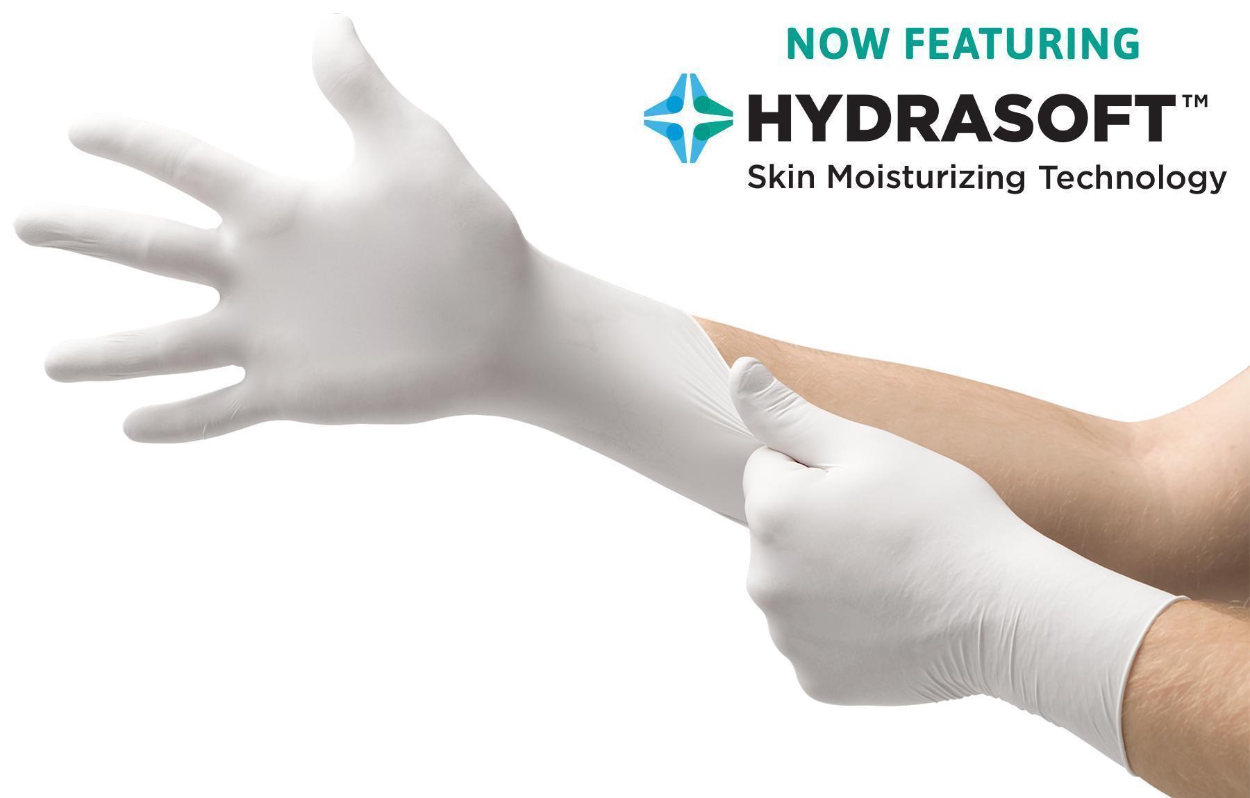 Microflex&reg; TQ-601-XL Non-Sterile Single Use Disposable Gloves, XL, Nitrile, White, 9-1/2 in L, Non-Powdered, Textured Finger, 2.4 mil THK, Application Type: Exam/Medical Grade, Ambidextrous Hand