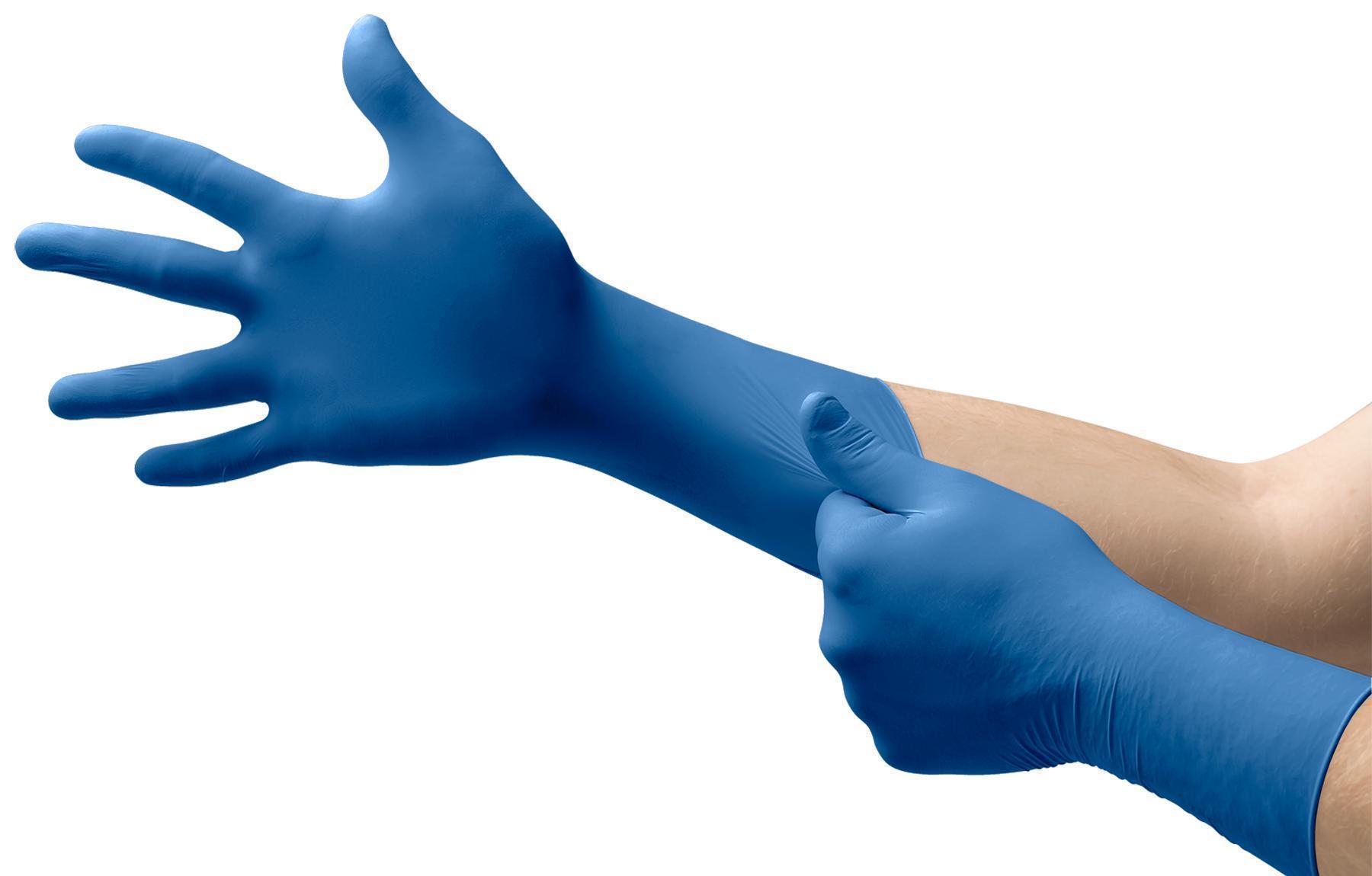 Microflex&reg; 163064 Integra N86 Durable Glove, L, Nitrile, Non-Powdered, Textured Finger, 6.7 mil Palm, 7.5 mil Finger THK, Application Type: Medical Exam