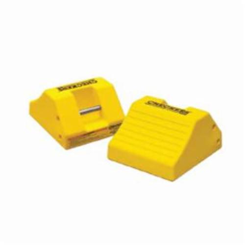 CHECKERS&reg; MC3011 Heavy Duty Lightweight Wheel Chock, 16 in H x 14-1/2 in W x 24.6 in D, Urethane, Yellow