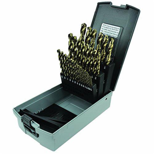 MORSE&reg; 18168 8070 Type J NAS-907 Heavy Duty Jobber Length Drill Set, #60 Min Drill Bit, #1 Max Drill Bit, 135 deg Drill Point Angle, 60 Pieces, M42 HSS-Co 8, Bright