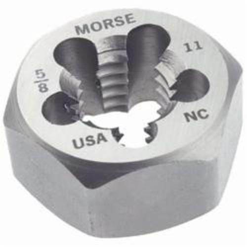 product Irwin® Hanson® 7252 Flat Hex Rethreading Die, 5/8-11 Thread UNC Thread, 5/8 in THK, 1-1/4 in OD Die, High Carbon Steel