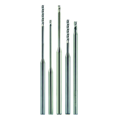 MORSE&reg; 46231 5916 Center Cutting Miniature Single End Mill, 0.187 in Dia Cutter, 0.281 in Length of Cut, 3 Flutes, 3/16 in Dia Shank, 4 in OAL, Bright