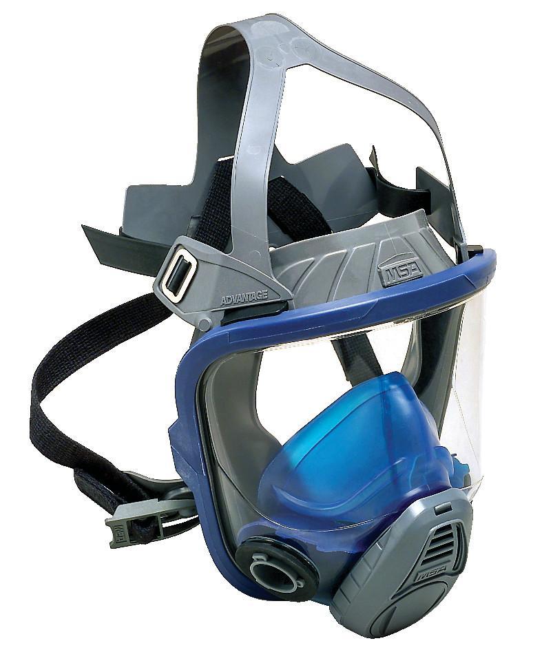 MSA 10031340 Advantage&reg; 3200 Respirator, S, 4-Point European Style Suspension, Bayonet Connection, Resists: Dust, Odor, Particulate, Toxic Atmosphere Non-IDLH and Welding Fumes