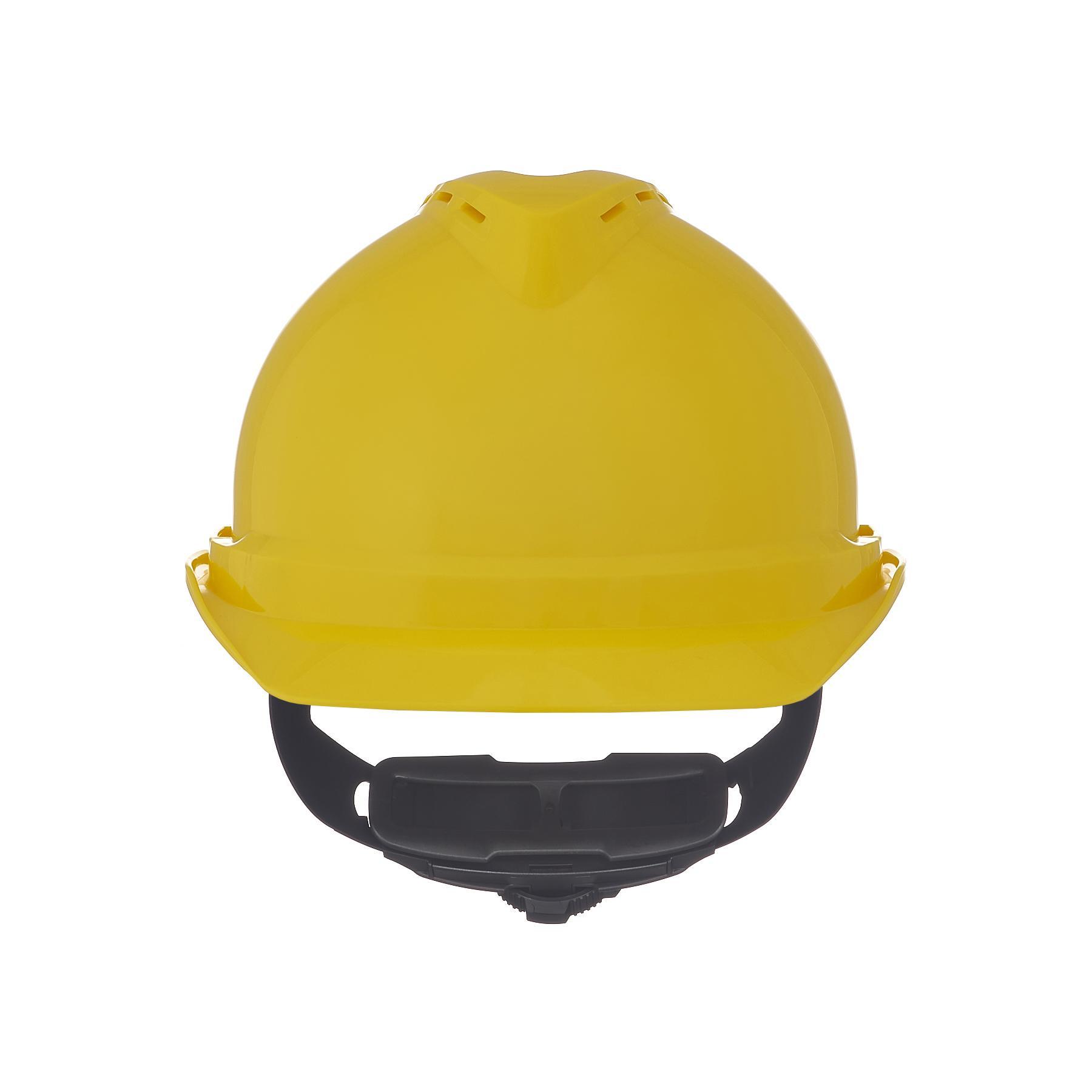 MSA V-Gard&reg; 10034029 500 Front Brim Vented Hard Hat, 6-1/2 Fits Mini Hat, 8 Fits Max Hat, Polyethylene, 6-Point Fas-Trac&reg; III Suspension, ANSI Electrical Class Rating: Class C, ANSI Impact Rating: Type I, Ratchet Adjustment