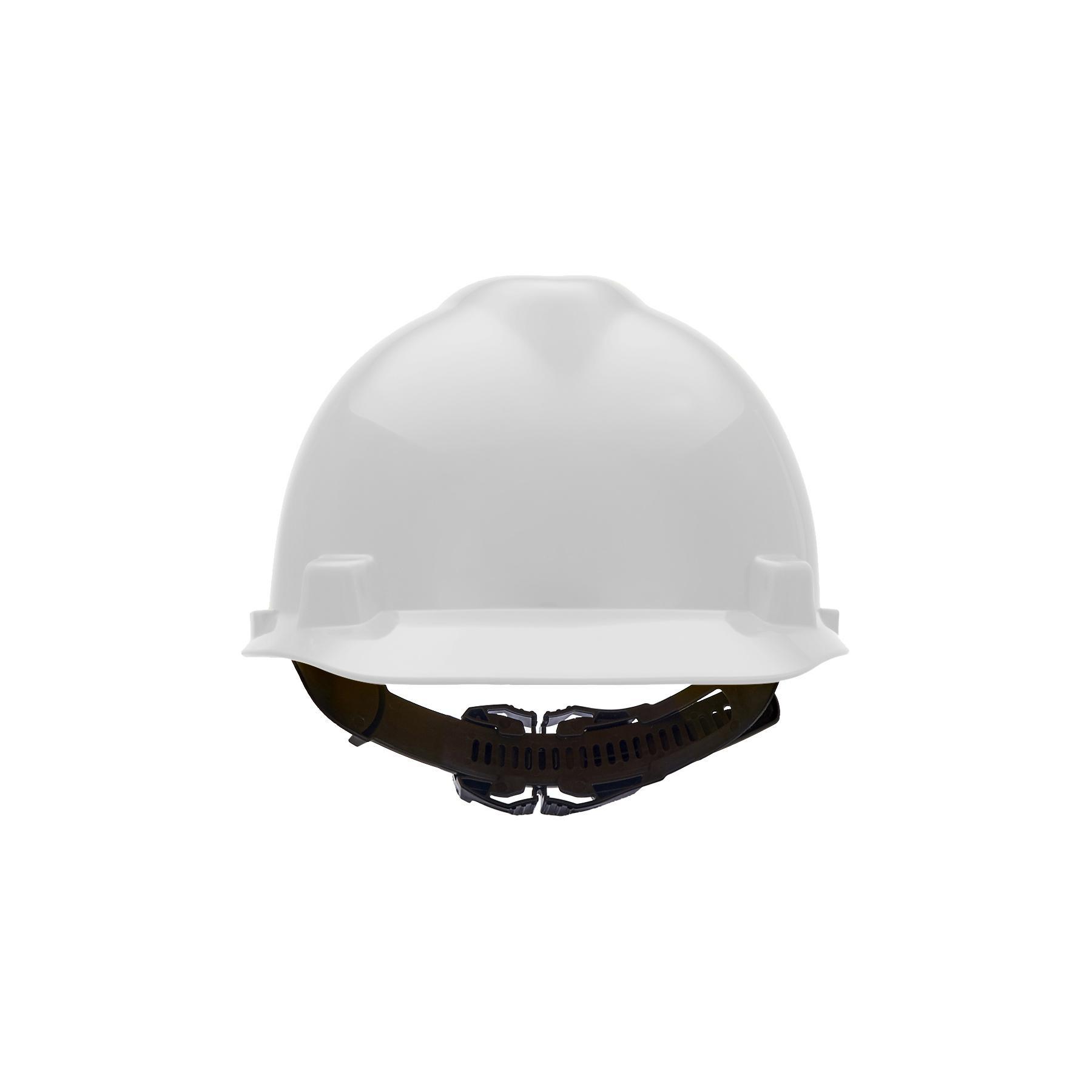 product MSA SmoothDome™ 460389 Full Brim Hard Hat With Lamp Bracket, SZ 6-1/2 Fits Mini Hat, SZ 8 Fits Max Hat, Polyethylene, 4-Point Suspension, ANSI Electrical Class Rating: Class G, ANSI Impact Rating: Type I, Pin Lock Adjustment