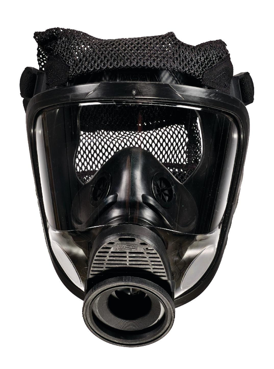 MSA 10083797 Advantage&reg; 4100 Single Port Full Facepiece Respirator, S, Headnet Suspension, Bayonet Connection