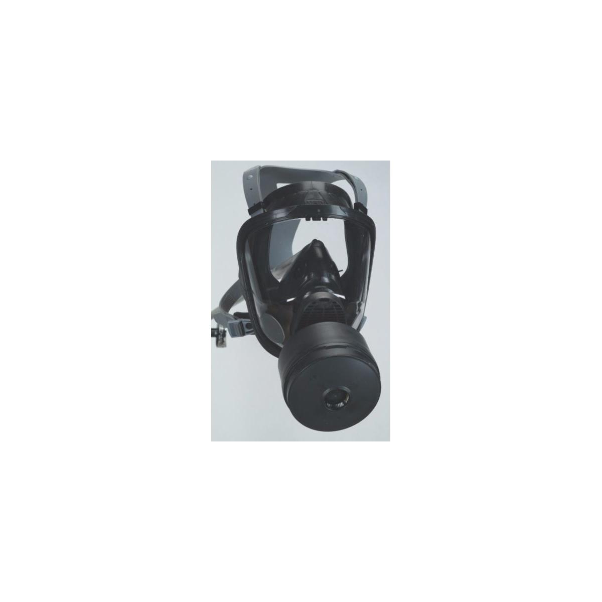 MSA 10083797 Advantage&reg; 4100 Single Port Full Facepiece Respirator, S, Headnet Suspension, Bayonet Connection