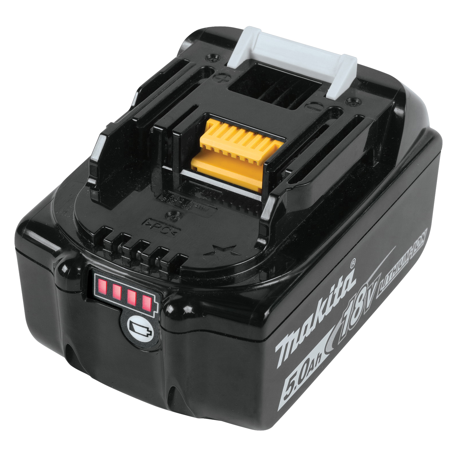Makita® BL1850B LXT® Battery, 5 Ah Li-Ion Battery, 18 V AC Charge, For Use With Makita® 18 V Li-Ion Tools with Star Symbol™ and Yellow Battery Receivers