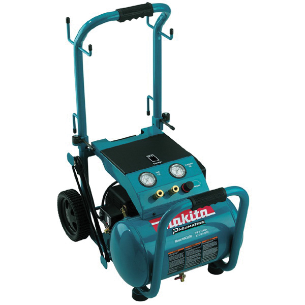 Makita&reg; MAC5200 Air Compressor, 6.5 cfm Flow Rate, 3 hp, 140 psi Pressure, 5.2 gal