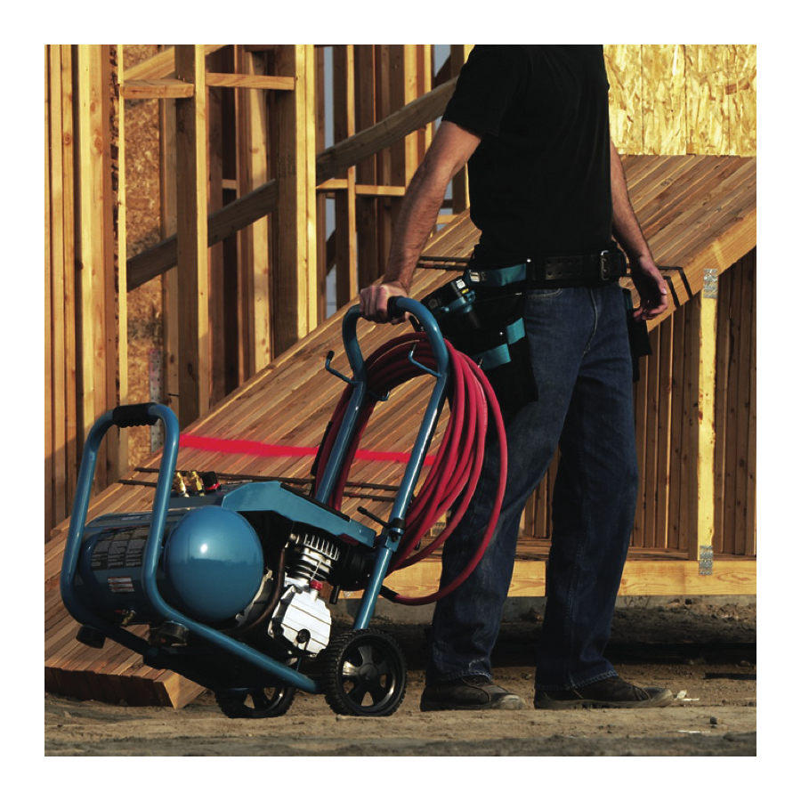 Makita&reg; MAC5200 Air Compressor, 6.5 cfm Flow Rate, 3 hp, 140 psi Pressure, 5.2 gal