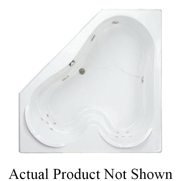 Mansfield&reg; 532939 Swirl-way&reg; Luxury 5045 Bristol Bay&trade; Essential Package Corner Bathtub, Whirlpool, 60 in L x 60 in W, Center Drain, British Khaki, Domestic