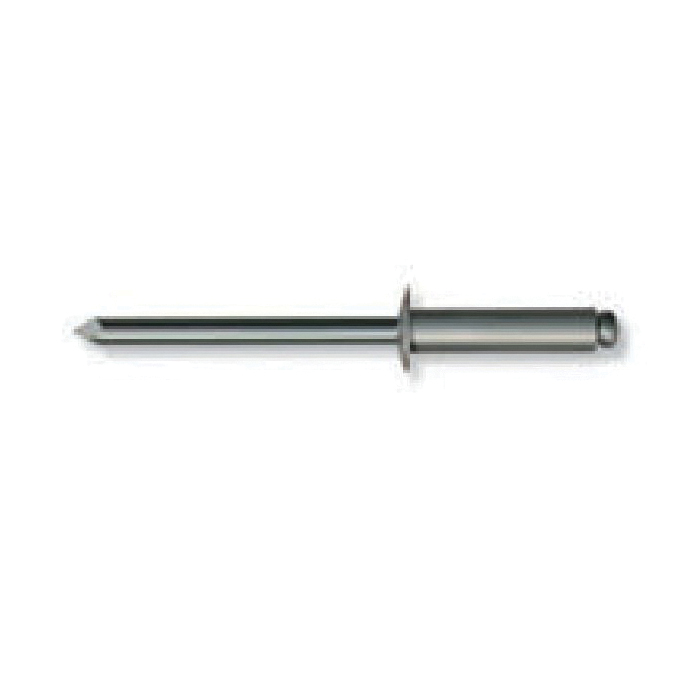 Marson&reg; Klik-Fast&reg; M40348 Open End Blind Rivet, Aluminum/Steel, 3/16 in Dia Rivet, 0.462 in L, 1/8 to 1/4 in Grip, Large Flange Head
