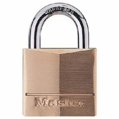 Master Lock® 1525LH Combination General Security Round Safety Padlock With 2 in Shackle, Control Key, 9/32 in Shackle, Double Reinforced Stainless Steel Body, Anti-Shim Technology Locking