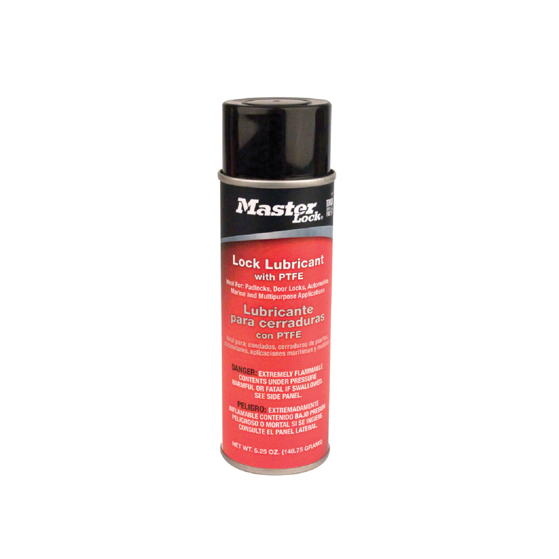 Master Lock&reg; 2305 Premium PTFE Lock Lubricant, 5.25 oz Aerosol, Translucent, 0.87
