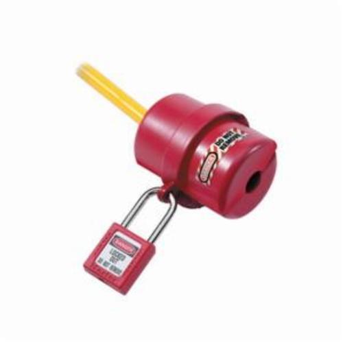 Master Lock® 491B Grip Tight™ 1-Pole Clamp-On Circuit Breaker Lockout, For Use With All Master Lock®, American Lock® Safety Padlock Shackles and Lockout Hasp, 1 Padlocks, 9/32 in Dia Max Padlock Shackle, Reinforced Polymer/Steel, Red