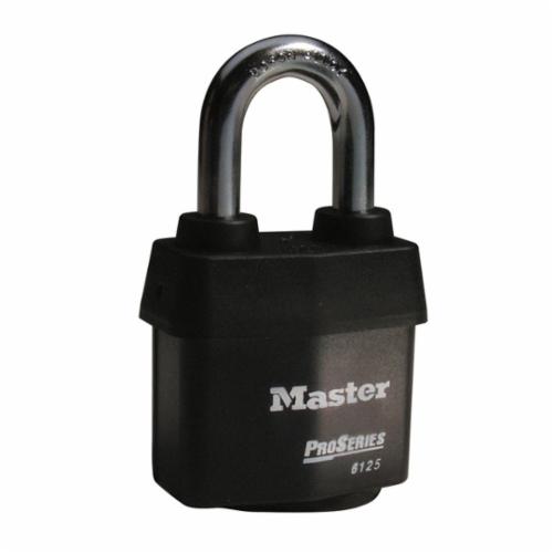 Master Lock® 176 Combination Resettable Safety Padlock, Keyless Key, Laminated Steel Body, 5/16 in Dia Shackle, Combination Locking Mechanism
