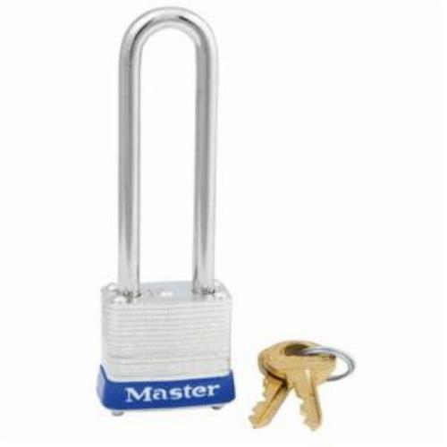 Master Lock&reg; Weather Tough&reg; 6121KALF ProSeries&reg; Rekeyable Safety Padlock With 1-1/2 in Brass Shackle, Alike Key, Laminated Steel Body, 5/16 in Dia Shackle, Black, 5-Pin Tumbler Cylindrical/Dual Ball Bearing Locking Mechanism