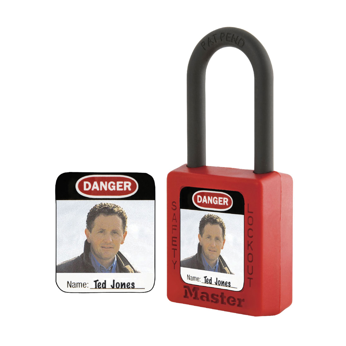 product NMC&trade; HM27 Right-To-Know Label, Write On Color Bar Square, 4 in WD X 4 in HT, Health, Flammability, Instability, Personal Protection, Blue/Red/Yellow/White, Paper