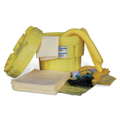 Meltblown GPSK-30 General Purpose Spill Kit, 30 gal Drum, Fluids Absorbed: Universal
