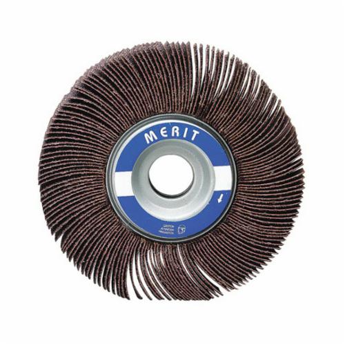 Merit® Grind-O-Flex™ 08834137312 MM-0011 High Performance Coated Flap Wheel, 1 in Dia Wheel, 1 in W Face, 1/4 in Dia Shank, 120 Grit, Fine Grade, Aluminum Oxide Abrasive
