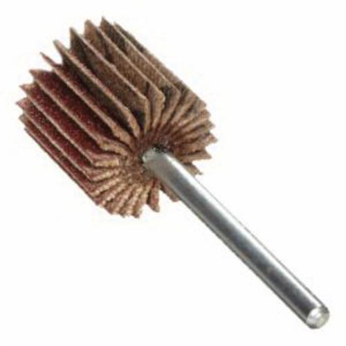 product Merit&reg; Grind-O-Flex&trade; 08834137313 MM-0011 High Performance Mandrel Mount Mini Coated Flap Wheel, 1 in Dia Wheel, 1 in W Face, 1/4 in Dia Shank, 180 Grit, Fine Grade, Ceramic Alumina Abrasive