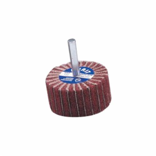 product Merit® Grind-O-Flex™ 08834137377 High Performance Mandrel Mount Mini Coated Flap Wheel, 2 in Dia Wheel, 1 in W Face, 1/4 in Dia Shank, 40 Grit, Coarse Grade, Aluminum Oxide/Ceramic Alumina Abrasive