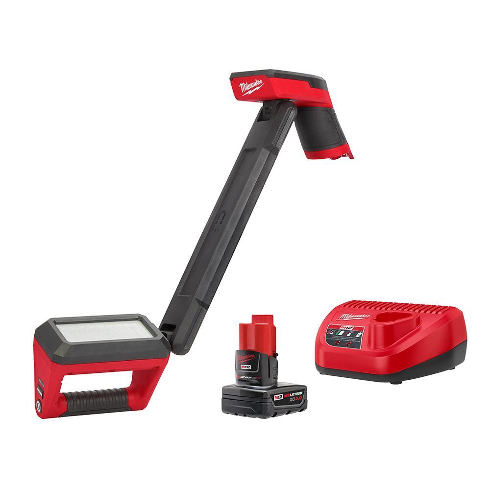 Milwaukee&reg; 2126-21XC M12&trade; Cordless Portable Underbody Light Kit, LED Bulb, Plastic Housing, 1200 Lumens