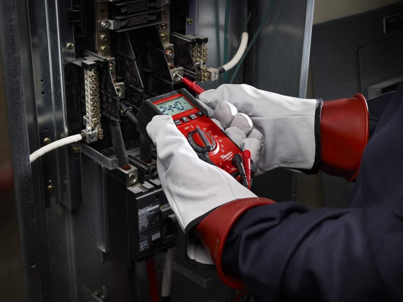 Milwaukee&reg; 2216-20NST Heavy Duty Digital Multimeter, 6 mV to 600 V AC/600 mV to 600 V DC, 10 A, 600 Ohm to 40 MOhm, LCD Display