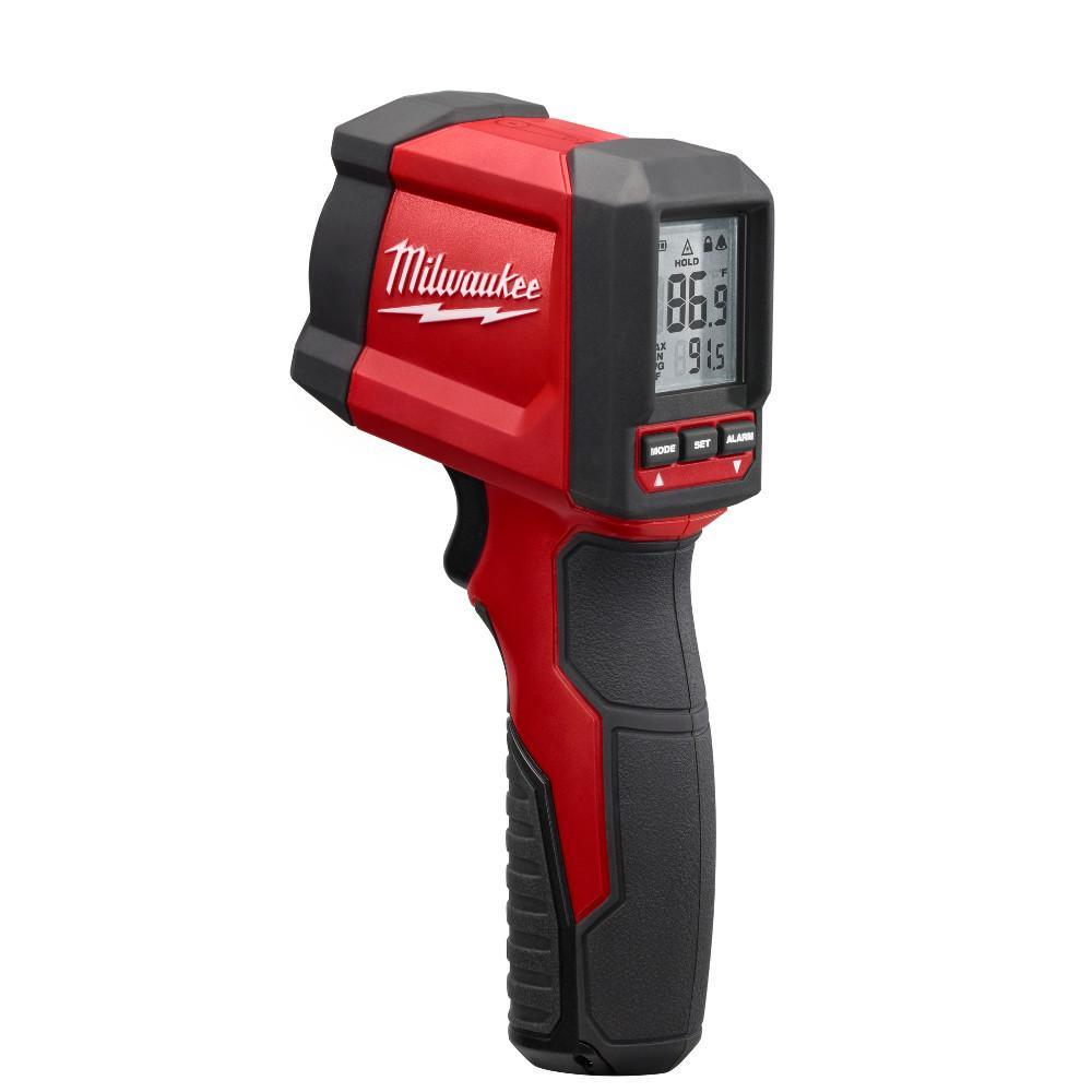Milwaukee® 2267-20 Infrared Thermometer, -22 to 752 deg F, +/-2 % Accuracy, 10:1 Focus Spot, 0.95 Fixed, 9V Battery