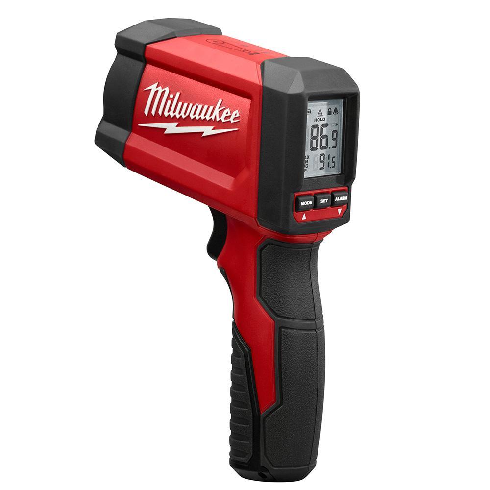 Milwaukee® 2267-20NST NIST Infrared Thermometer, -22 to 752 deg F, +/-2 % Accuracy, 10:1 Focus Spot, 0.95 Fixed, 9V Battery