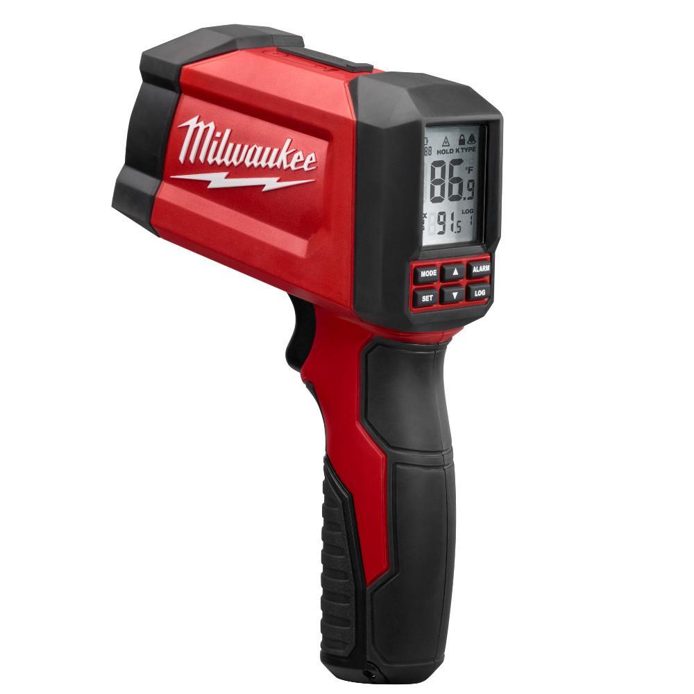 Milwaukee&reg; TEMP-GUN&trade; 2269-20NST NIST Infrared Thermometer, -22 to 1022 deg F, +/-2 Accuracy, 30:1 Focus Spot, 0.1 to 0.99 by 0.01, 9V Battery