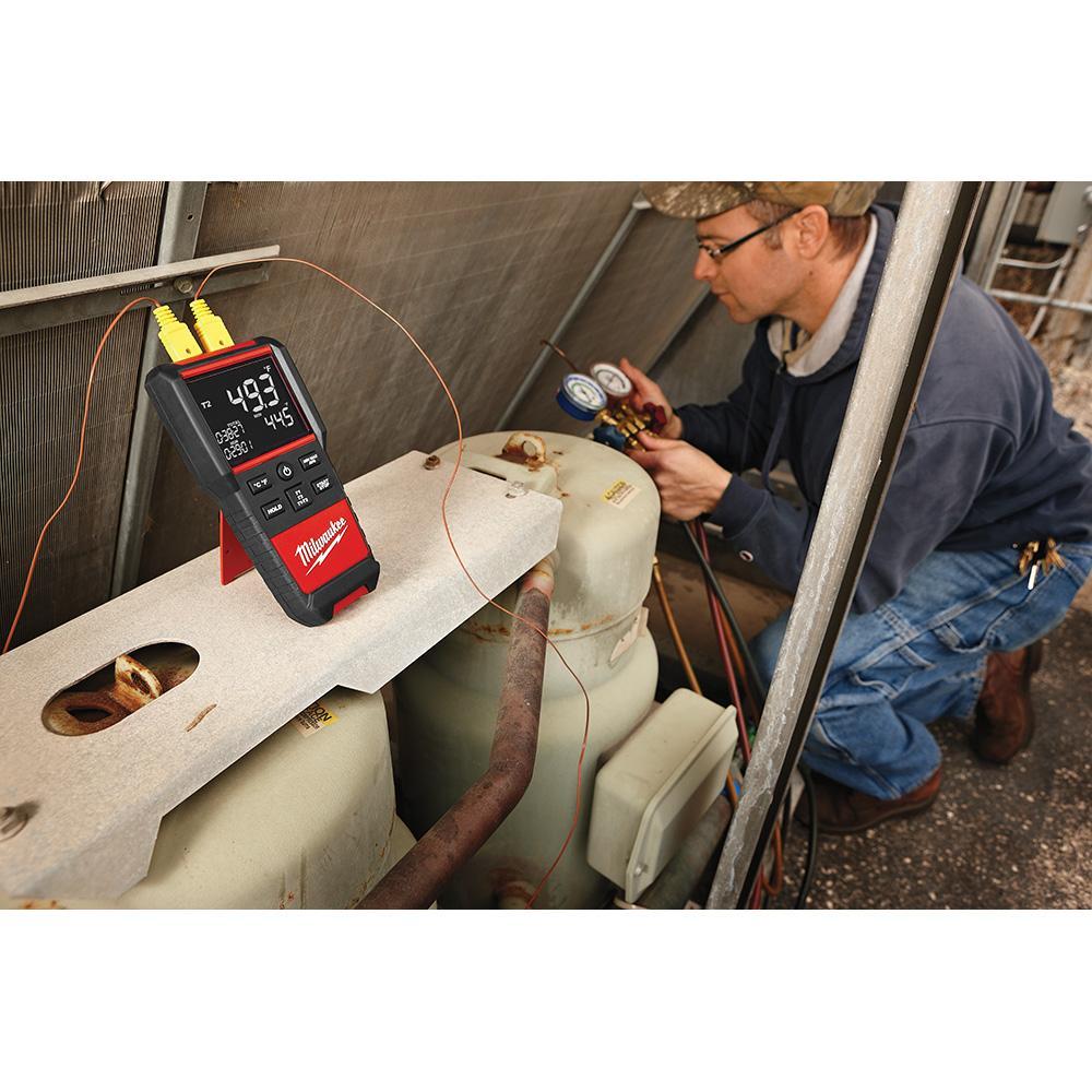 Milwaukee&reg; 2270-20 Type K Digital Contact Temperature Meter, -328 to 2500 deg F, 0.1% Reading Accuracy, AA Battery