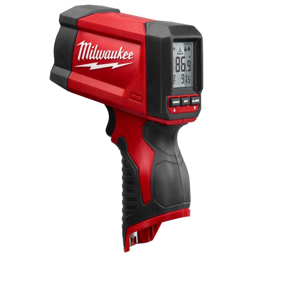 Milwaukee&reg; 2278-20NST NIST Infrared Thermometer, -22 to 1022 deg F, +/-1.8 % Accuracy, 12:1 Focus Spot, 0.97 Fixed, Li-Ion Battery
