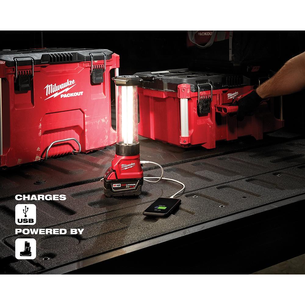 Milwaukee&reg; M18&trade; 2363-20 Rechargeable Lantern/Flood Light, LED Lamp, 18 V DC, Li-Ion Battery