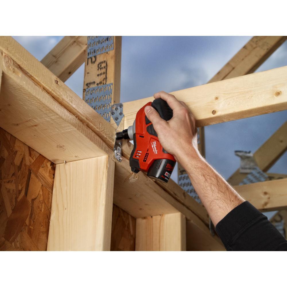 Milwaukee&reg; M12&trade; 2458-20 Cordless Palm Nailer, 6D to 16D Fastener, For Fastener Type: Framing, 7-1/2 in OAL, Battery
