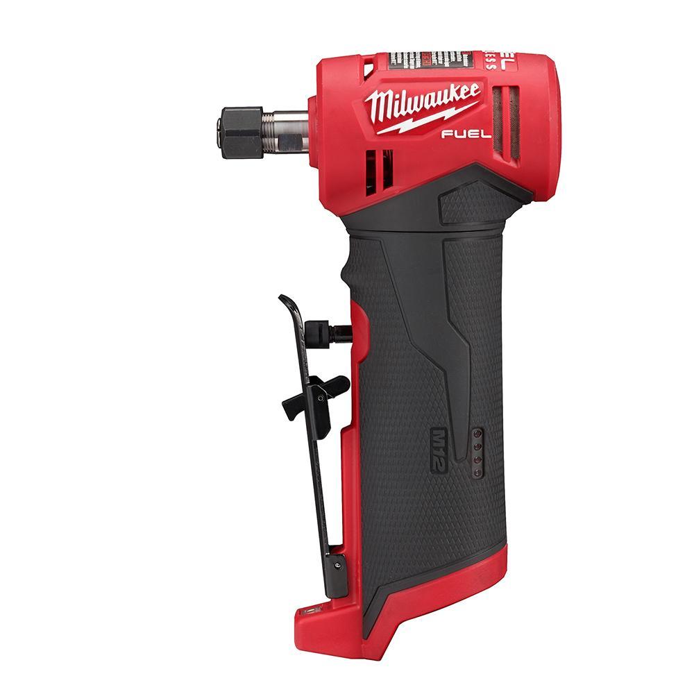 Milwaukee® M12 FUEL™ 2486-22 Cordless Die Grinder, 12 V, 2 Ah Li-Ion Battery, Black/Red