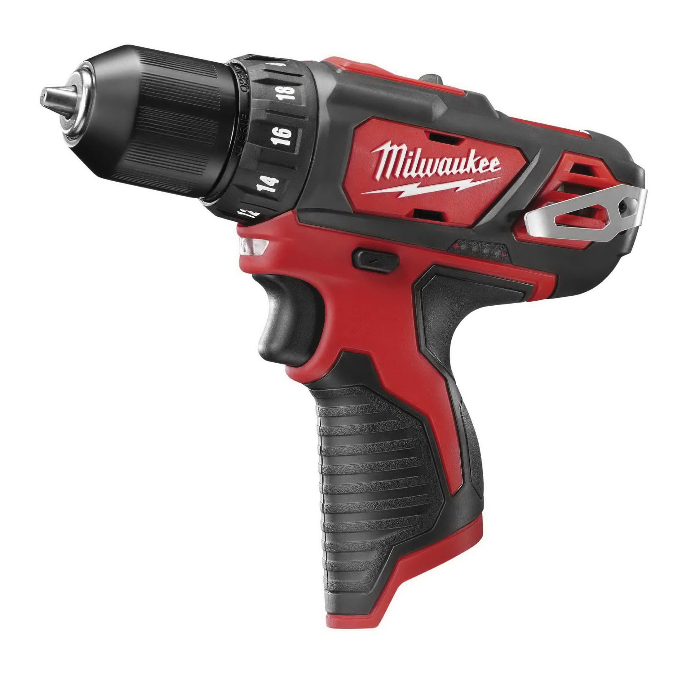 Milwaukee&reg; M12&trade; 2494-82 2-Tool Keyless Cordless Combination Kit, Tools: 2407-80 2-Speed 0 to 400/0 to 1500 rpm 3/8 in Cordless Drill Driver/2462-80 Impact Driver, 12 V DC, 1.5 Ah Li-Ion Battery