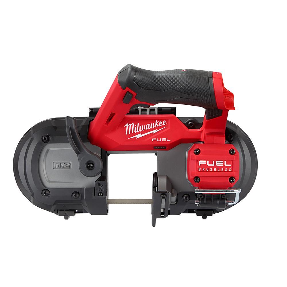 Milwaukee® M18™ FUEL™ 2729-20 Cordless Band Saw, 5 in Cutting, 44.875 in L x 0.5 in W x 0.02 in THK Blade, 18 VDC, 4 Ah Li-Ion Battery