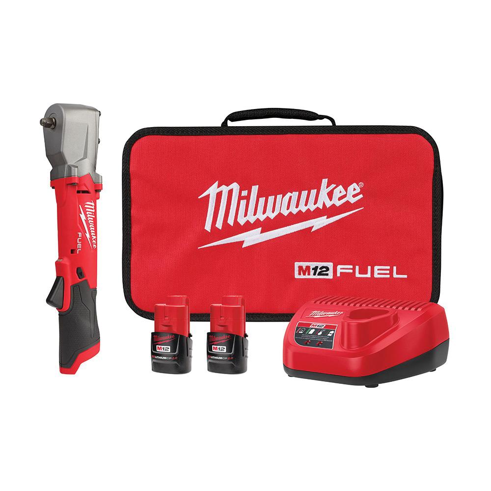 Milwaukee® M12 FUEL™ 2564-20 Cordless Impact Wrench, 3/8 in Right Angle Drive, 220 ft-lb Torque, 12 V, 13.28 in OAL