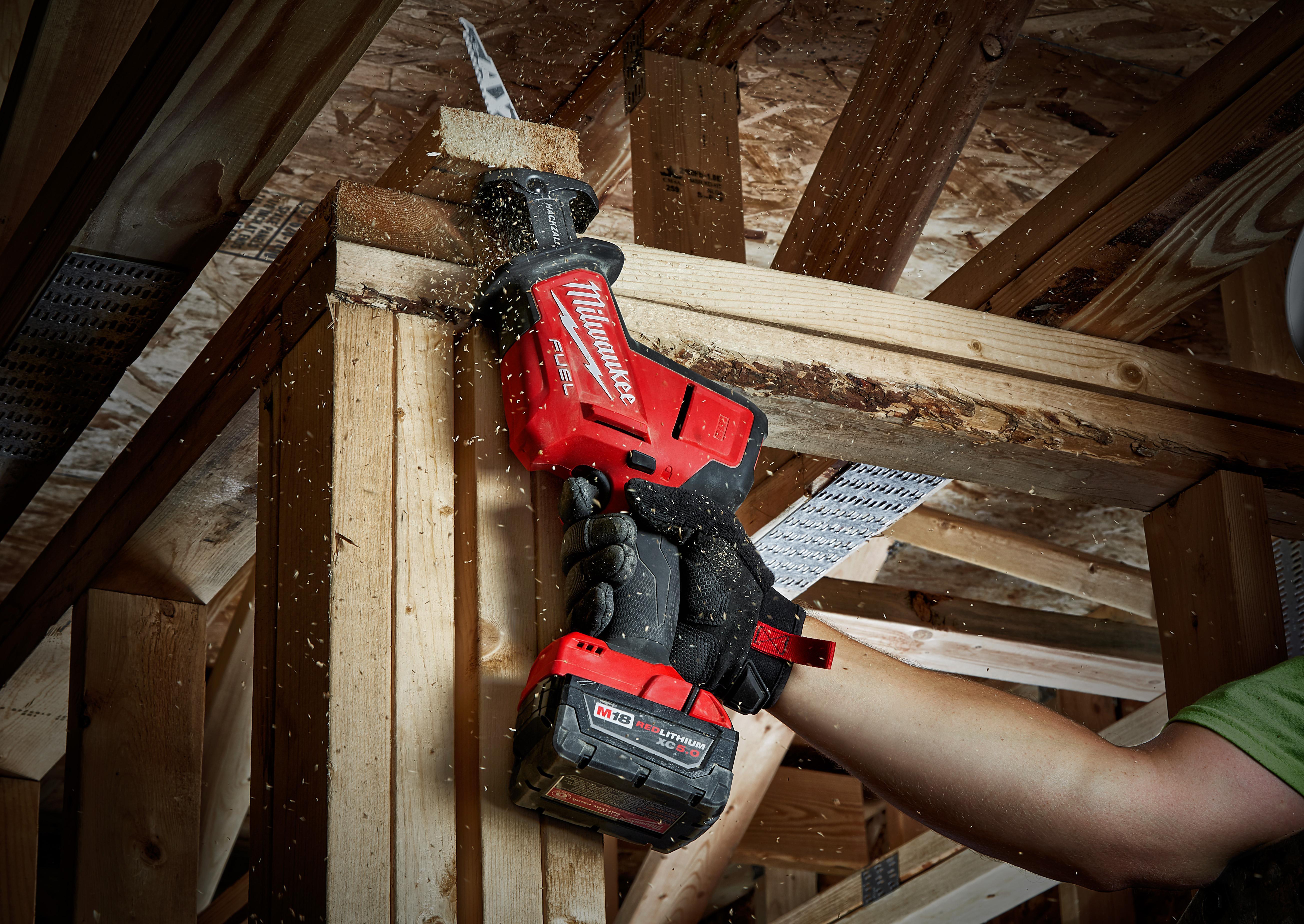 Milwaukee&reg; M18 FUEL&trade; HACKZALL&reg; 2719-80 Cordless Reciprocating Saw, 7/8 in L Stroke, 0 to 3000 spm, Straight Stroke, 18 V DC, 14 in OAL