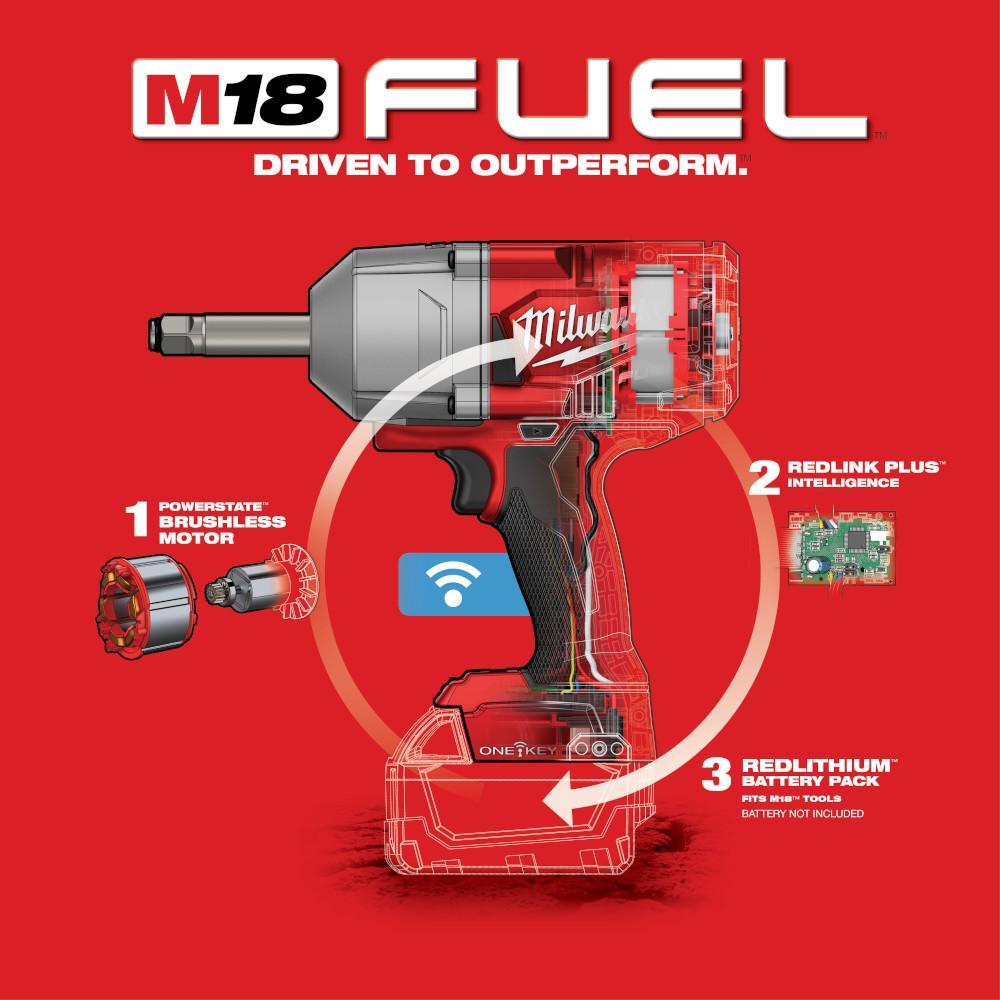 Milwaukee&reg; M18 FUEL&trade; 2769-20 Controlled Torque Cordless Impact Wrench, 1/2 in Square Drive, 750 ft-lb Fastening/1100 ft-lb Nut-Busting Torque, 18 V, 10.1 in OAL