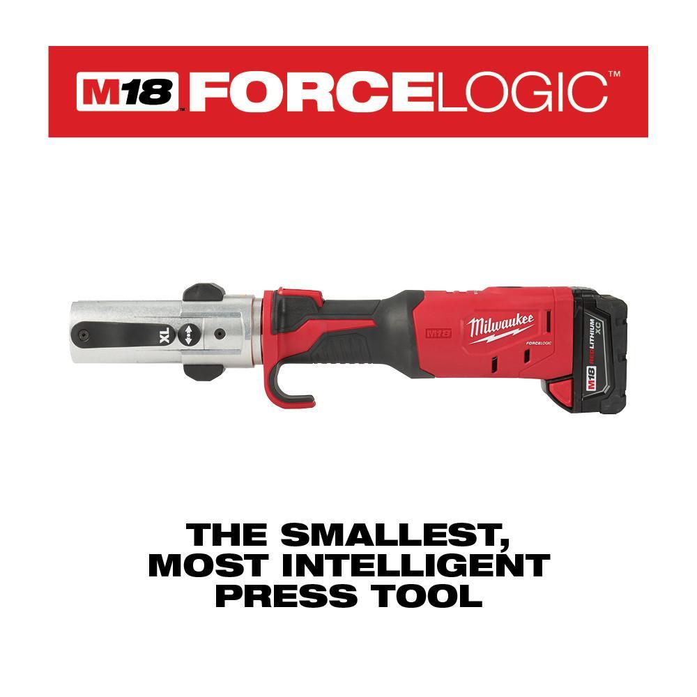 Milwaukee&reg; M18&trade; FORCE LOGIC&trade; 2773-20L Long Throw Cordless Press Tool Kit, 7200 lb Crimping, 18 V DC, Li-Ion Battery, 18.3 in OAL