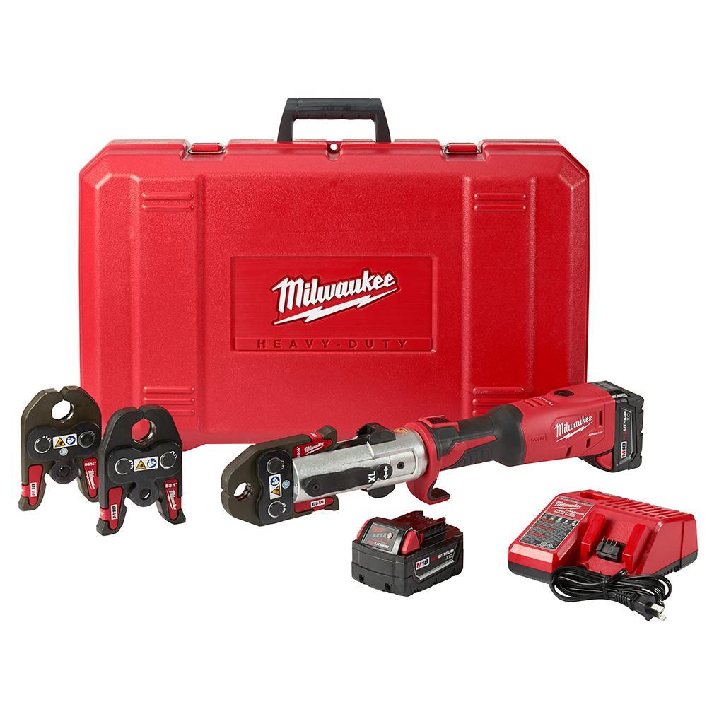 Milwaukee&reg; M18&trade; FORCE LOGIC&trade; 2773-22L Long Throw Cordless Press Tool Kit, 7200 lb Crimping, 18 V DC, Li-Ion Battery, 18.3 in OAL