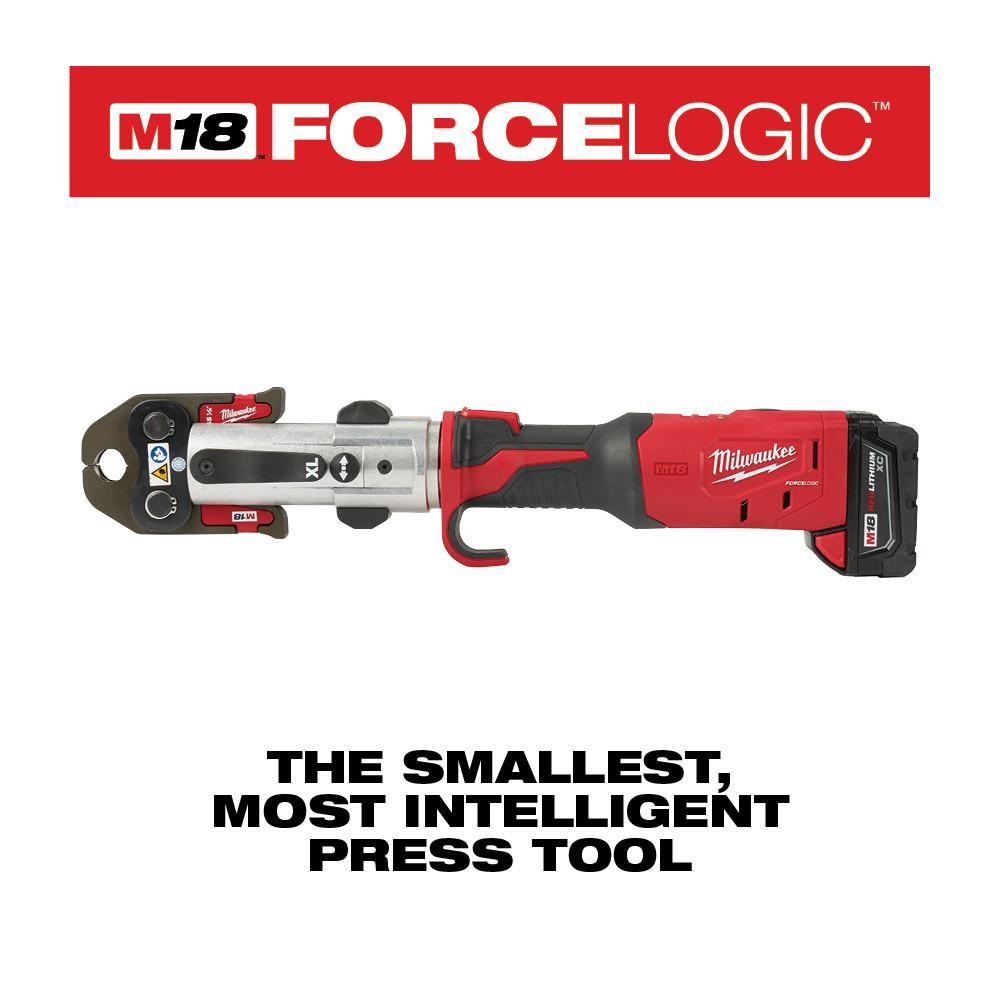 Milwaukee&reg; M18&trade; FORCE LOGIC&trade; 2773-22L Long Throw Cordless Press Tool Kit, 7200 lb Crimping, 18 V DC, Li-Ion Battery, 18.3 in OAL
