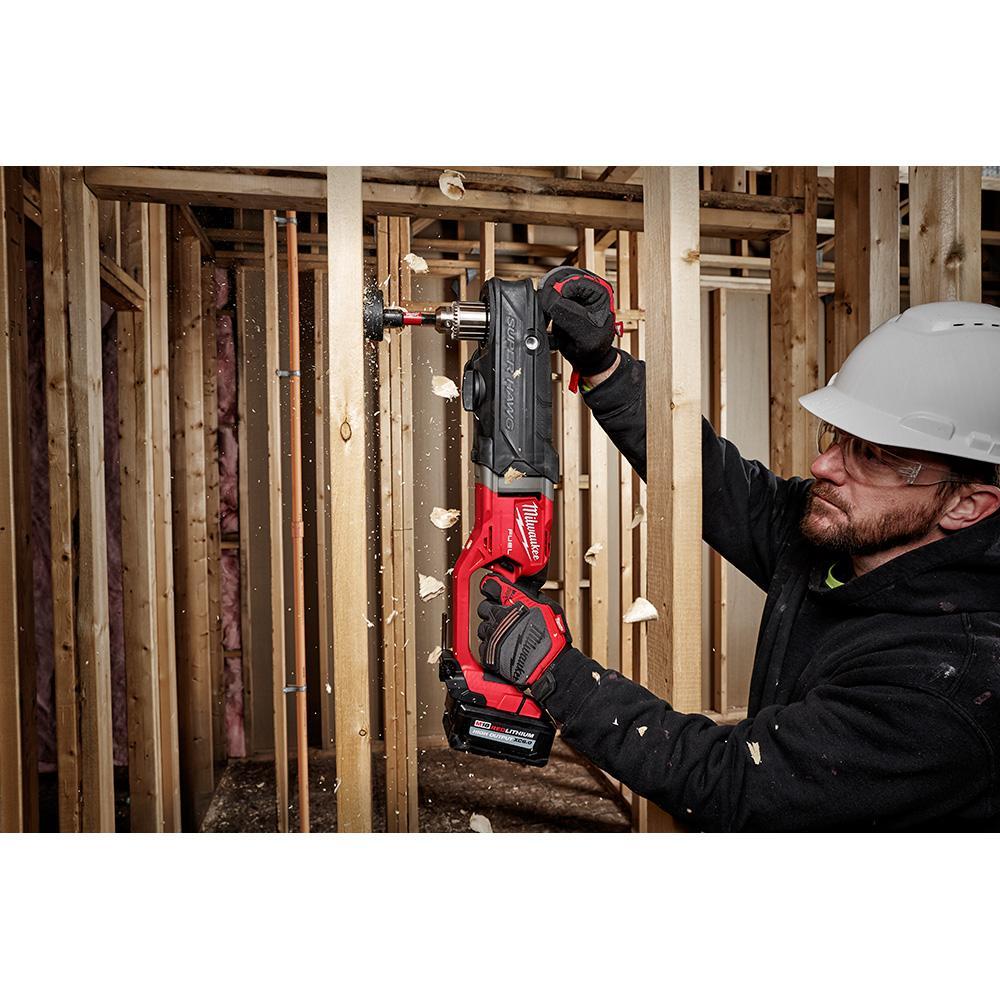 Milwaukee&reg; M18 FUEL&trade; SUPER HAWG&reg; 2809-20 Cordless Right Angle Drill, 1/2 in Keyed Chuck, 18 V, 1550 rpm No-Load, Li-Ion Battery