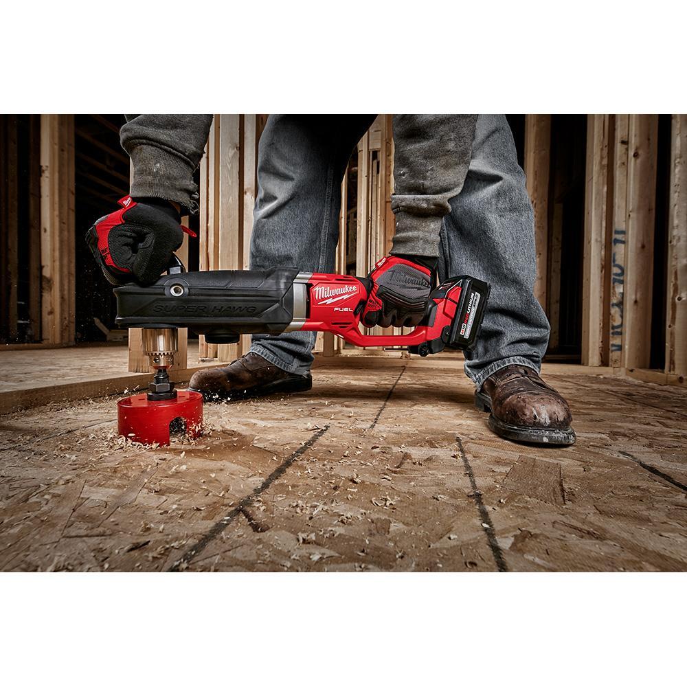 Milwaukee&reg; M18 FUEL&trade; SUPER HAWG&reg; 2809-20 Cordless Right Angle Drill, 1/2 in Keyed Chuck, 18 V, 1550 rpm No-Load, Li-Ion Battery