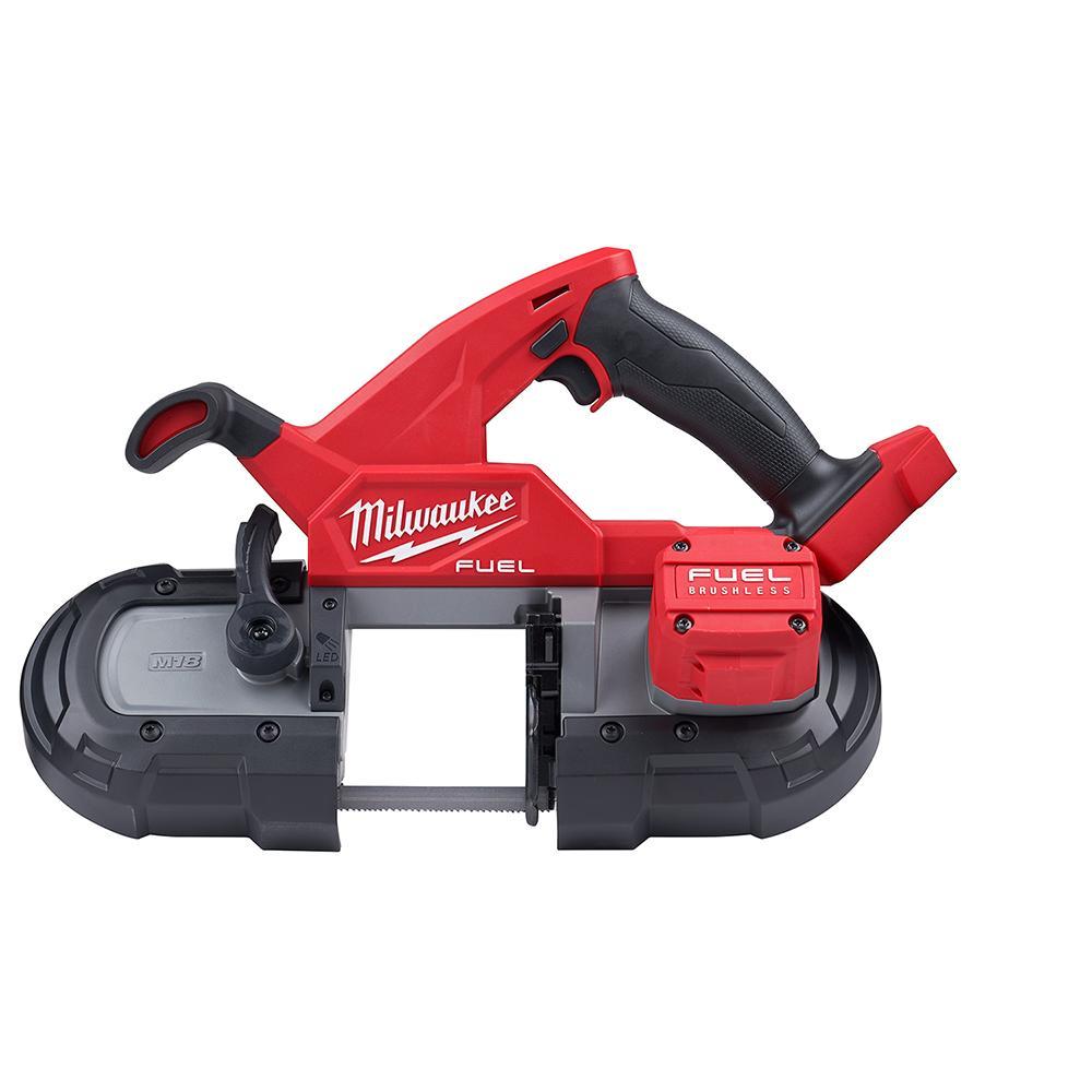 Milwaukee® M18 FUEL™ 2829-22 Compact Cordless Portable Band Saw, 3-1/4 in Cutting, 35-3/8 in L Blade, 18 VDC, 3 Ah Li-Ion Battery