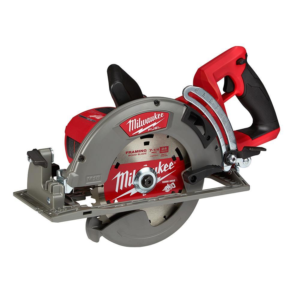 Milwaukee&reg; 2830-80 M18&trade; FUEL&trade; Cordless Reconditioned Variable Circular Saw, 7-1/4 in Dia Blade, 1-7/8 in at 45 deg, 2-1/2 in at 90 deg D Cutting, Li-Ion Battery, Left Blade Side