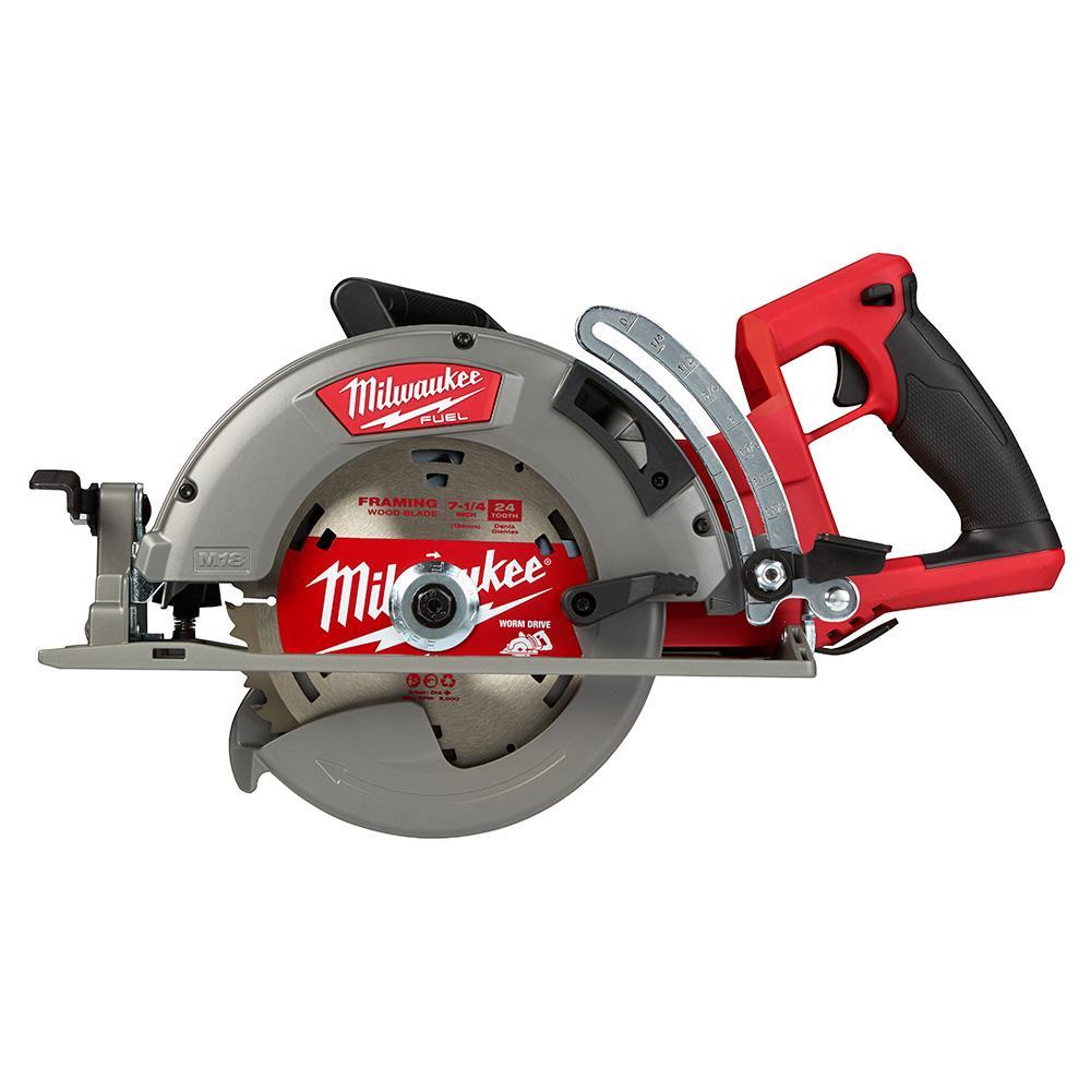 Milwaukee&reg; 2830-80 M18&trade; FUEL&trade; Cordless Reconditioned Variable Circular Saw, 7-1/4 in Dia Blade, 1-7/8 in at 45 deg, 2-1/2 in at 90 deg D Cutting, Li-Ion Battery, Left Blade Side