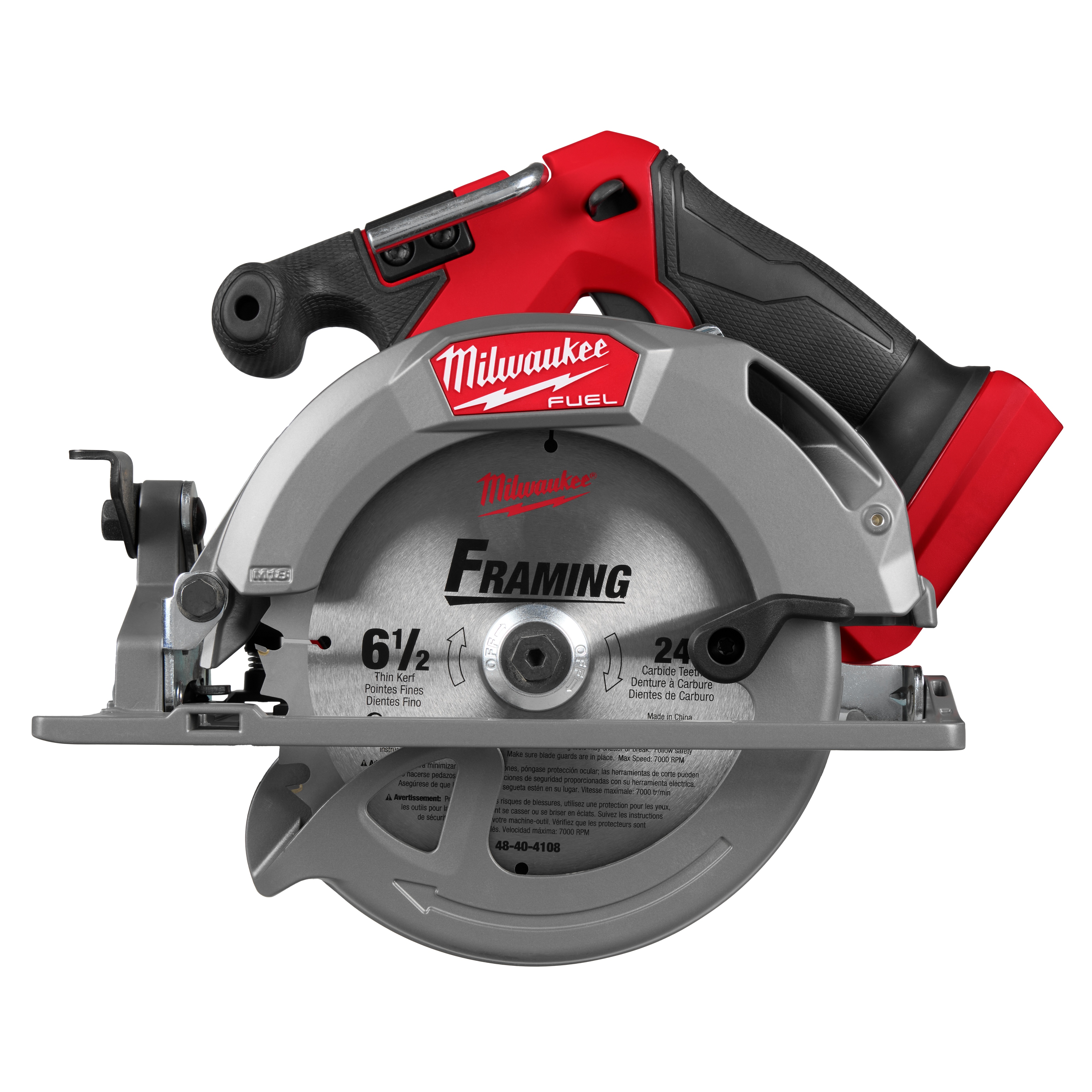 Milwaukee&reg; 2834-21HD M18 FUEL&trade; Cordless Circular Saw Kit, 7-1/4 in Dia Blade, 18 V, 2.062, 2.625 in D Cutting Lithium Battery, Right Blade Side